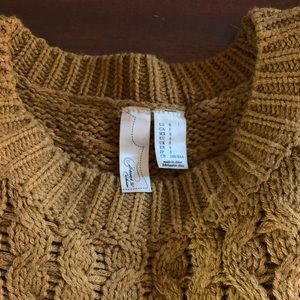 Golden brown thick knit sweater
